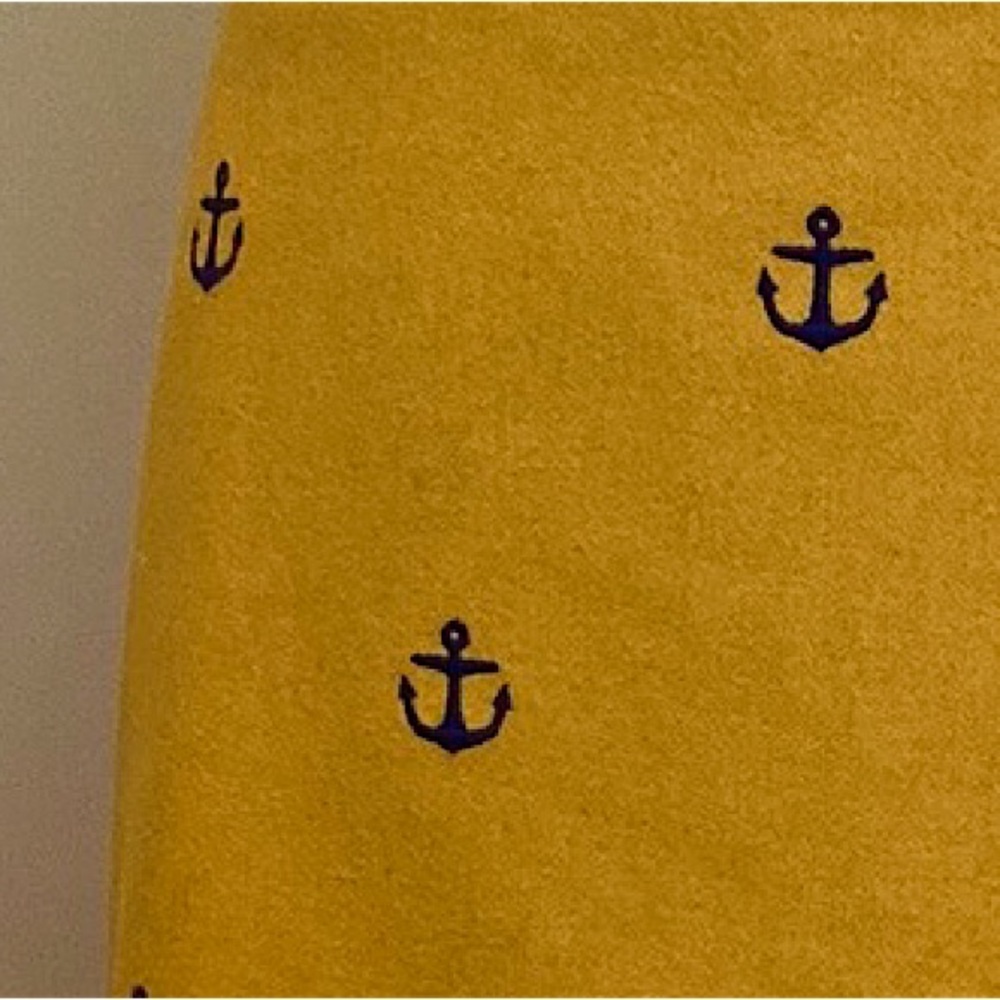 Vineyard Vines Yellow Anchor Embroidered SZ 8 Old Money Quiet Luxury Mini Skirt - Picture 2 of 9